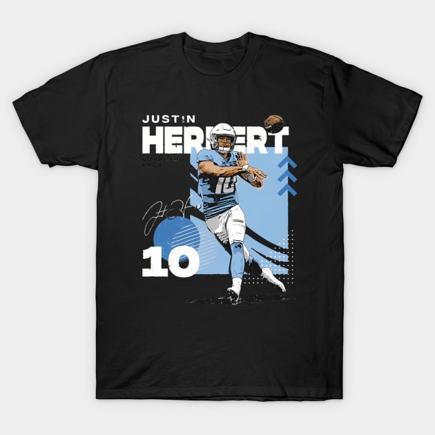 Justin Herbert Los Angeles C Squared T-Shirt by keng-dela